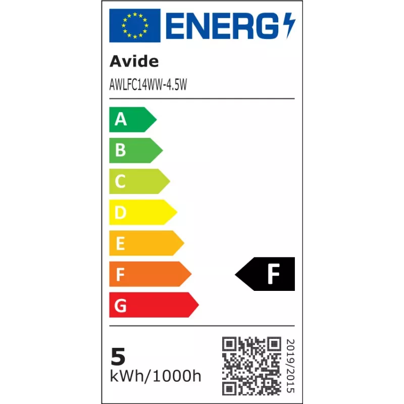 Avide LED kaitinamojo siūlelio žvakės formos lemputė 4,5W E14 šilta balta 2700K