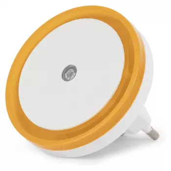 ENTAC Night Light 0.5W Round Warm White Orange Dusk-to-Dawn Sensor