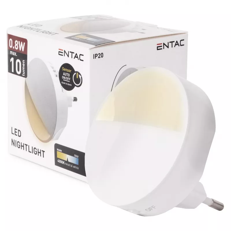 ENTAC Night Light 0,8W CDS Twilight Sensor (be PIR jutiklio)