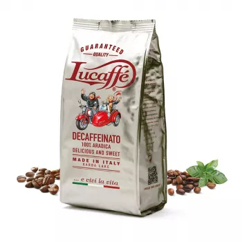 LUCAFFE' Decaffeinato 700g sveikų pupelių kava