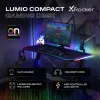 X Rocker Lumio RGB Gaming Stalas su LED Apšvietimu ir Pelės Kilimėliu