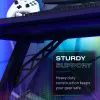 X Rocker Lumio RGB Gaming Stalas su LED Apšvietimu ir Pelės Kilimėliu