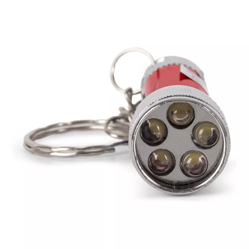 ENTAC 5 LED raktų pakabuko žibintuvėlis, raudonas