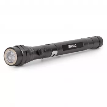 ENTAC EFL-1W-FLEX-ALU 1W LED žibintuvėlis su teleskopiniu kaklu, aliuminis, juodas