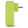 ENTAC kištukinis adapteris su 2x USB-A Lime