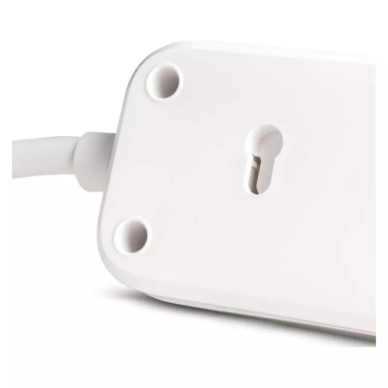 ENTAC Power Strip 4-Way su 1x USB-A ir 1x USB-C, 1,5 m, balta
