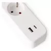 ENTAC Power Strip 4-Way su 1x USB-A ir 1x USB-C, 1,5 m, balta