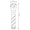 ENTAC EFL-1W-ALU 1W LED žibintuvėlis, aliuminis, juodas, AA baterija