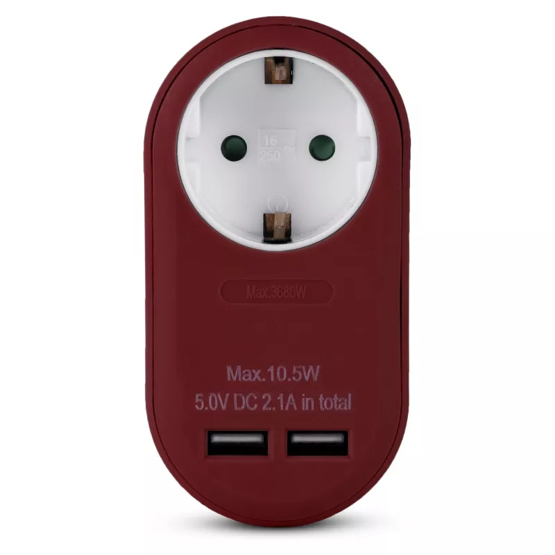Entac sieninis adapteris su 2x USB-A, bordinis