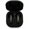 Guess 4G Metal Logo True Wireless Stereo Bluetooth Earbuds su Įkrovimo Dėklu (Juoda)