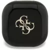 Guess 4G Metal Logo True Wireless Stereo Bluetooth Earbuds su Įkrovimo Dėklu (Juoda)