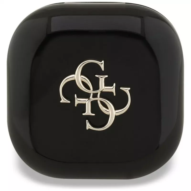 Guess 4G Metal Logo True Wireless Stereo Bluetooth Earbuds su Įkrovimo Dėklu (Juoda)