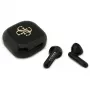 Guess 4G Metal Logo True Wireless Stereo Bluetooth Earbuds su Įkrovimo Dėklu (Juoda)