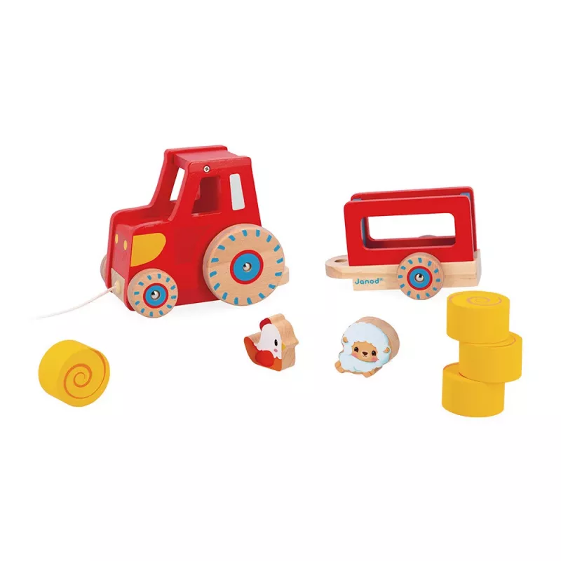 Janod Farm Tractor Pull-Along Toy