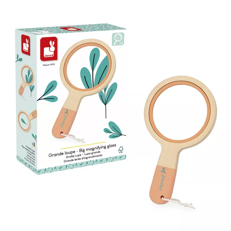 Janod Large Magnifying Glass for Kids 3+
