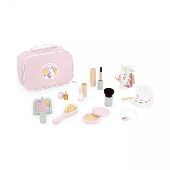 Janod Little Miss Unicorn grožio rinkinys apsimestiniam žaidimui su 10 aksesuarų 3+