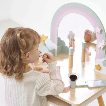 Janod Little Miss Unicorn grožio rinkinys apsimestiniam žaidimui su 10 aksesuarų 3+