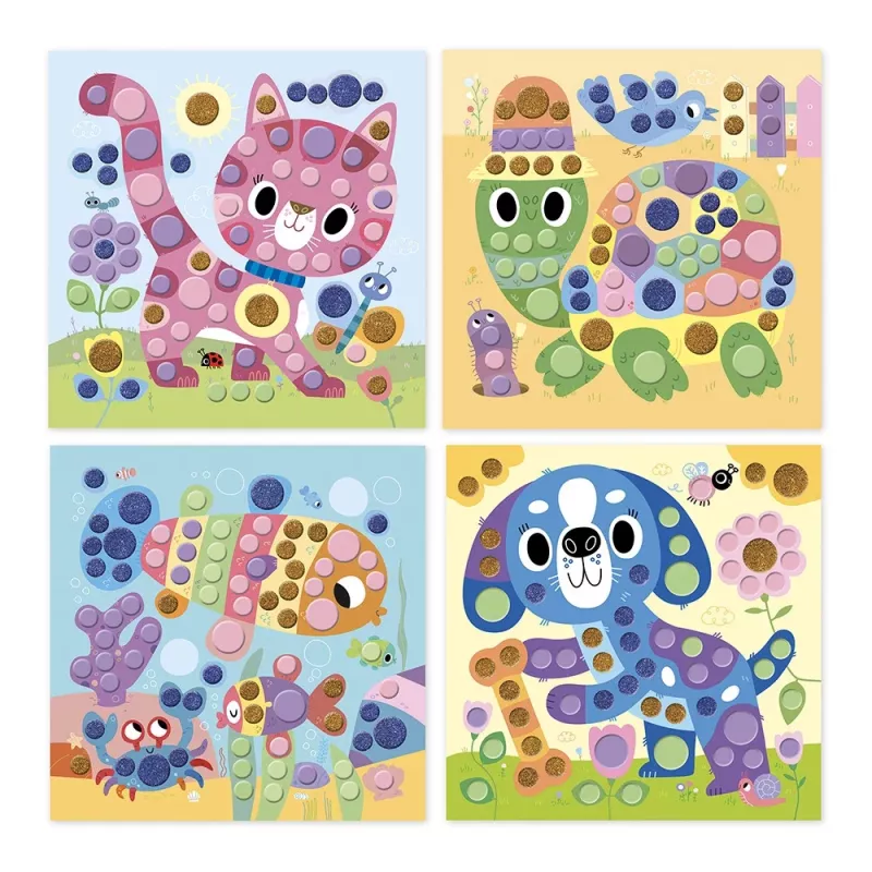 Janod My Arts & Crafts 3+ Round Mosaics Creative Set J09047