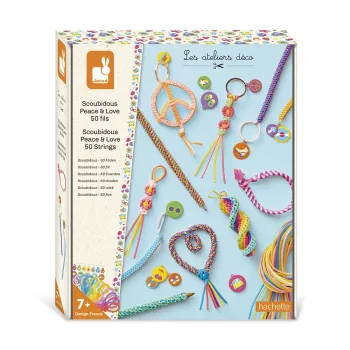 Janod kūrybinis rinkinys Scoubidou Filofun Ornaments 7+
