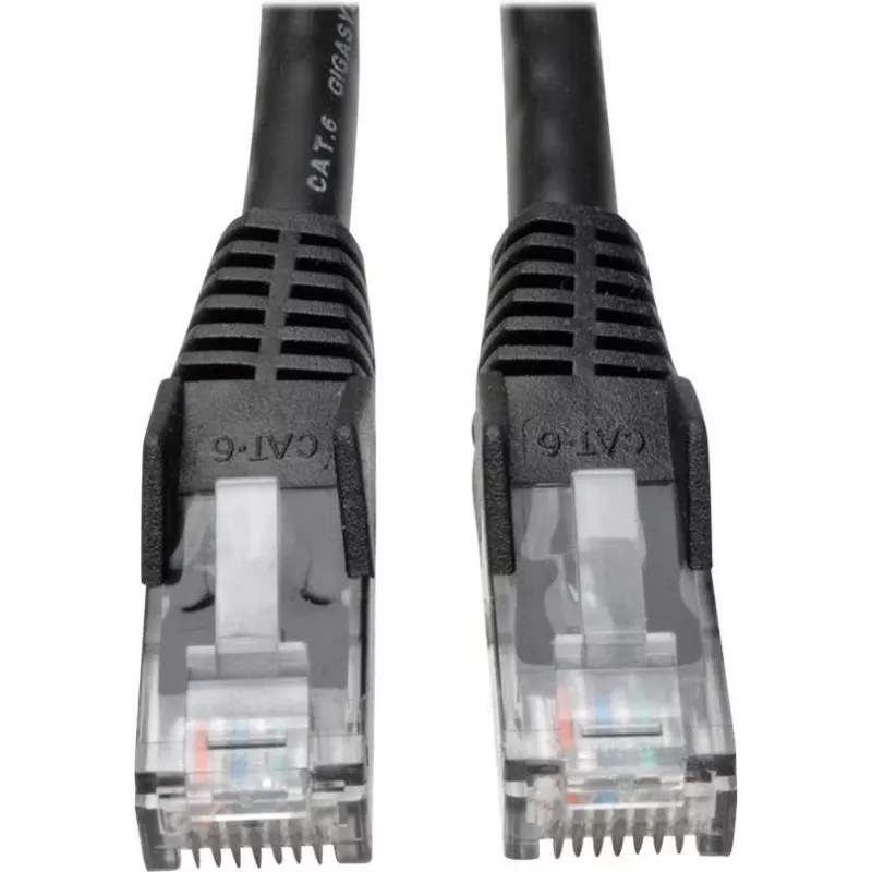 Tripp 25ft Cat6 Gigabit Snagless Molded Patch Cable RJ45 M/M Black