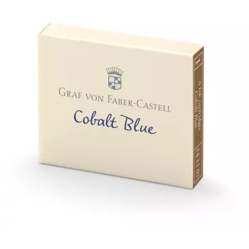 FABER-CASTELL rašalo kasetės Graf von Faber-Castell Cobalt Blue 6 vnt. (141101)