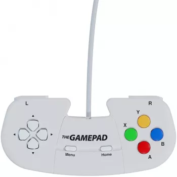Retro Games The Gamepad White – Wired USB Gamepad for PC, Mac, ZX Spectrum, THEC64, THEA500 Mini