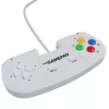 Retro Games The Gamepad White – Wired USB Gamepad for PC, Mac, ZX Spectrum, THEC64, THEA500 Mini