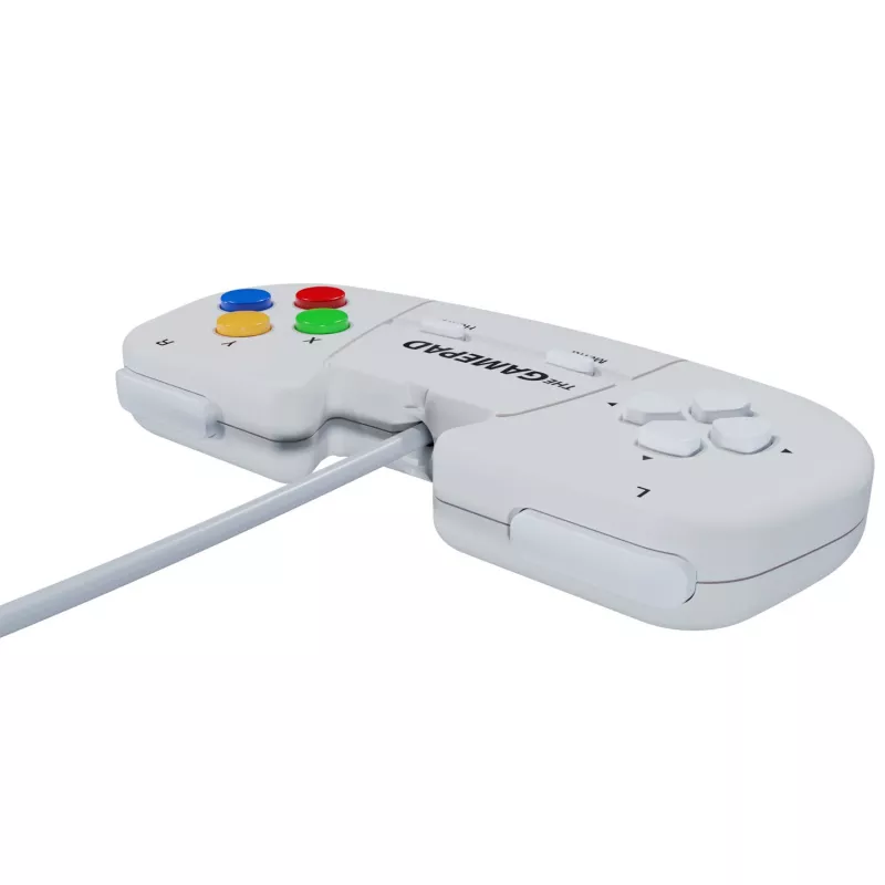 Retro Games The Gamepad White – Wired USB Gamepad for PC, Mac, ZX Spectrum, THEC64, THEA500 Mini