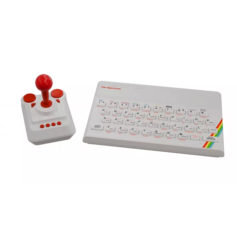 Retro Games The Spectrum White Edition – ZX Spectrum HD konsolė su vairalazde ir 40+ iš anksto įkeltų žaidimų