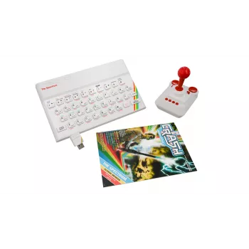 Retro Games The Spectrum White Edition – ZX Spectrum HD konsolė su vairalazde ir 40+ iš anksto įkeltų žaidimų