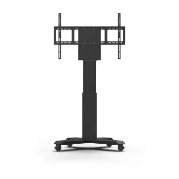 Kindermann DisplayLift² Mobile X-Fuss elektrinis motorizuotas televizoriaus stovas 42–98 colių ekranams, 150 kg keliamoji galia, juoda/sidabrinė