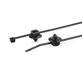 HellermannTyton T30RFT5-PA66HS/PA66HIRHS-BK(500) Kabelio raištis 150x3,5 mm juodas (500 vnt. pakuotė)
