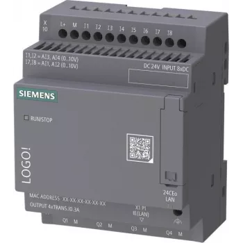 Siemens LOGO! 24 CEo bazinis modulis be ekrano DC 24V
