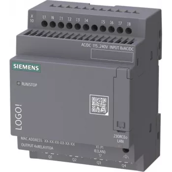 Siemens LOGO! 230 RCEo bazinis modulis be ekrano AC/DC 6ED1052-2FB08-0BA3