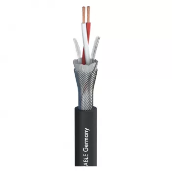 Sommer Cable SC-Primus mikrofono kabelis, 2 x 0,50 mm², PVC Ø 6,7 mm, juodos spalvos, parduodamas metrais (200-0151)