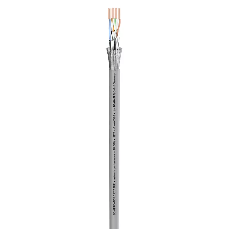 Sommer Cable SC-Mercator CAT.7 tinklo kabelis, FRNC, Ø 6.5 mm, pilkas (580-0306F)
