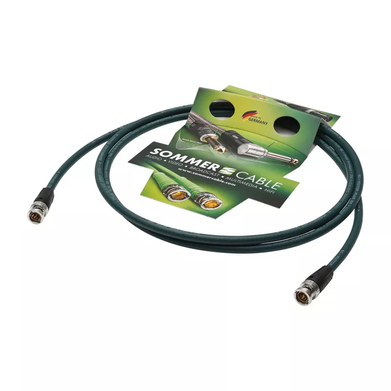 Sommer Cable SC-Vector PLUS 1.2/4.8 DZ UHD vaizdo jungiamasis kabelis, BNC kištukas – BNC kištukas, NEUTRIK, žalios spalvos, 50 m (DZGR-5000-GN-SW)