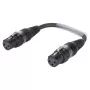 Sommer Cable adapterio kabelis, XLR 3 kontaktų lizdas – XLR 3 kontaktų lizdas, HICON, juodos spalvos, 0,15 m (SGHZU0015-SW)