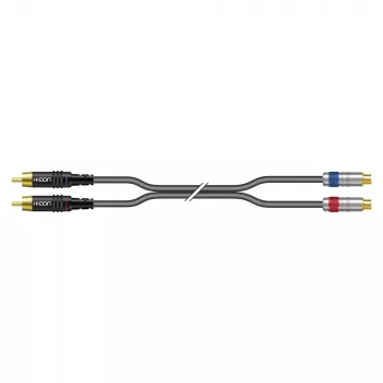 Sommer Cable SC-Onyx 2025 MKII stereo RCA kabelis, nesimetrinis, 2 x 1 x 0,25 mm², RCA – RCA, HICON, juodos spalvos, 5 m (ON8D-0500-SW)