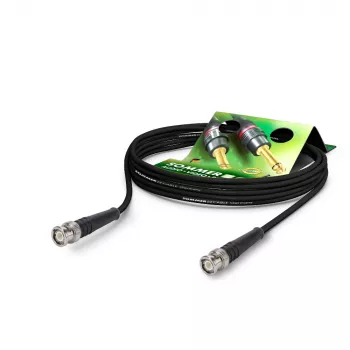 Sommer Cable RG-Classic RG58 aukšto dažnio bendraašis kabelis, 50 Ω, BNC kištukas – BNC kištukas, HICON, juodos spalvos, 2,5 m (RL58-0250-SW-SW)