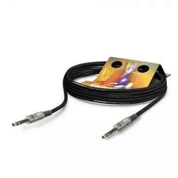 Sommer Cable Stage 22 Highflex komutacinis (patch / insert) kabelis, 2 x 0,22 mm², 6,3 mm stereo kištukas – 6,3 mm stereo kištukas, HICON, juodos spalvos, 5 m (SG2S-0500-SW)
