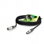 Sommer Cable SC-Primus mikrofono kabelis, 2 x 0,50 mm², XLR 3 kontaktų lizdas – XLR 3 kontaktų kištukas, NEUTRIK, juodos spalvos, 15 m (PRMFU1500-SW)