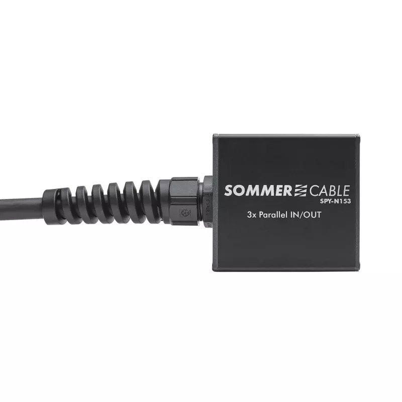 Sommer Cable SPY-N153 Garsiakalbio kištukinis garso adapteris, tiesus, antracitinis