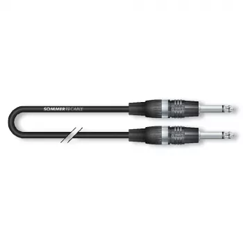 Sommer Cable Tricone MKII instrumento kabelis, 1 x 0,22 mm², 6,3 mm mono kištukas – 6,3 mm mono kištukas, HICON, juodos spalvos, 3 m (TRWT-0300-SW)