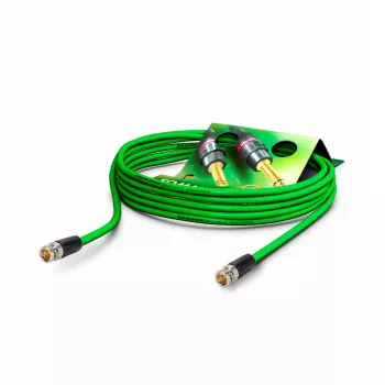 Sommer Cable SC-Slimline (RCB) 75 Ω vaizdo jungiamasis kabelis, BNC kištukas – BNC kištukas, NEUTRIK, žalios spalvos, 0,3 m (SNGR-0030-GN-SW)