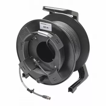 Sommer Cable SC-Vector PLUS 1.2/4.8 DZ vaizdo kabelis ant kabelio būgno, BNC kištukas – BNC kištukas, NEUTRIK, juodos spalvos, 50 m (DZGXG5000-SW-SW)