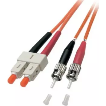 EFB Elektronik ECOFIBER duplex šviesolaidinis jungiamasis laidas SC-ST, OM2 50/125 µm, LSZH, 15 m, oranžinis