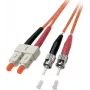 EFB Elektronik ECOFIBER duplex šviesolaidinis jungiamasis laidas SC-ST, OM2 50/125 µm, LSZH, 15 m, oranžinis