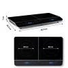 MEDION LIFE Double Induction Cooktop MD 15324 (Juoda, 3500 W, 2x Ø 20 cm)