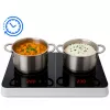 MEDION LIFE Double Induction Cooktop MD18493 (Juoda, 3500 W, 2x 20 cm)
